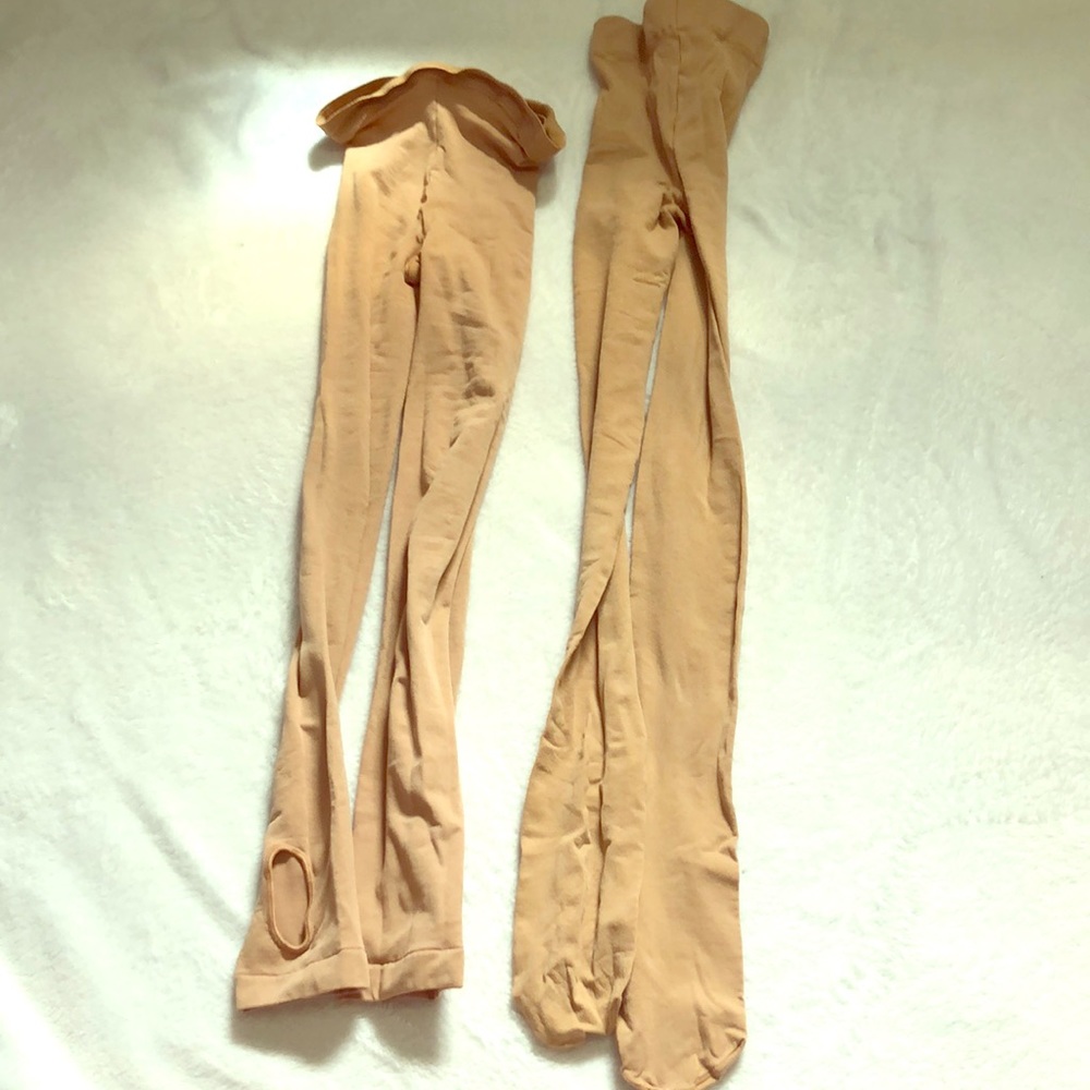 Never worn, soft tan tights (for dancers)